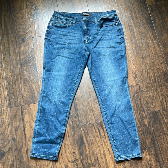 Judy Blue Relaxed Fit SZ 15/32 Paint Splatter Jeans - Picture 1 of 9